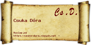 Csuka Dóra névjegykártya