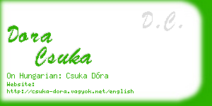 dora csuka business card